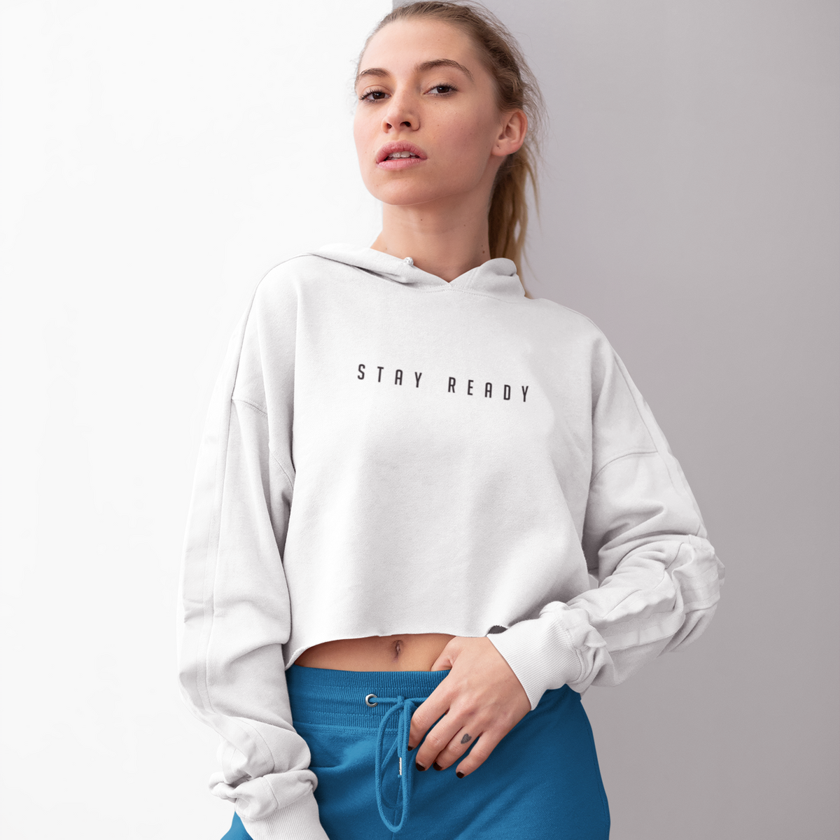 Lightweight Crop Hoodie - Stay Ready | ClimaGuard